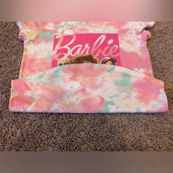Barbie Girls Tie-Dye Graphic T-Shirt Pink Multicolor Size Large - Picture 6 of 6